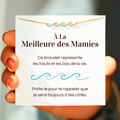 Bracelet Vagues - À la meilleure des mamies - Je serai toujours à tes côtés