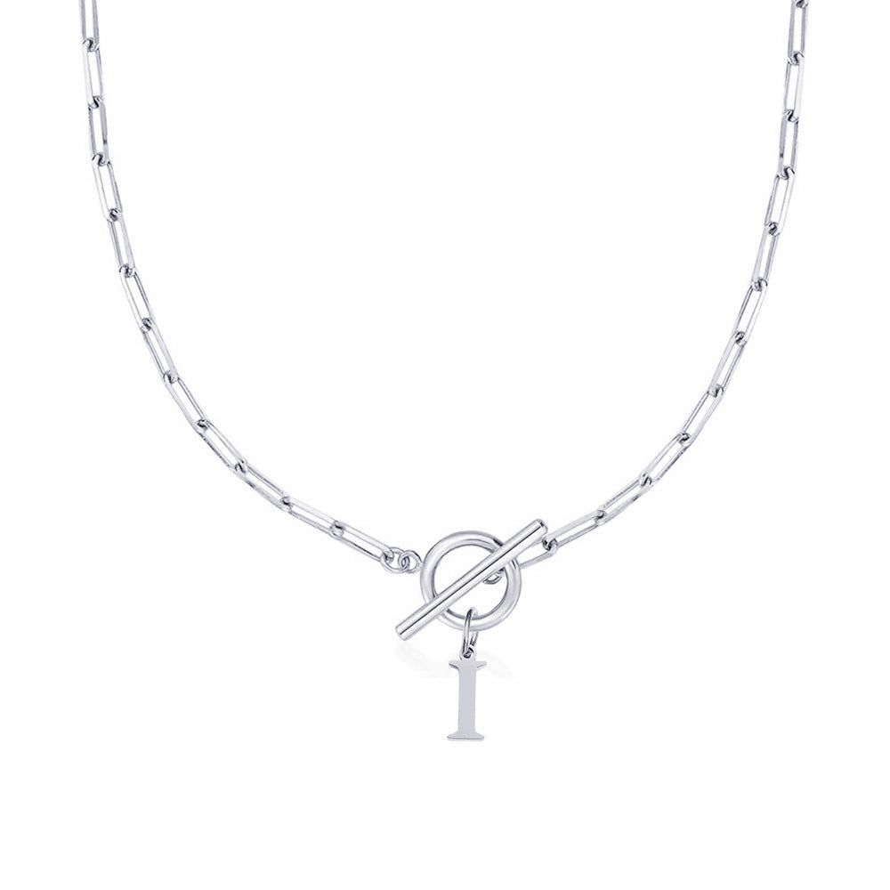 Collar con Inicial y Eslabones de Diseño