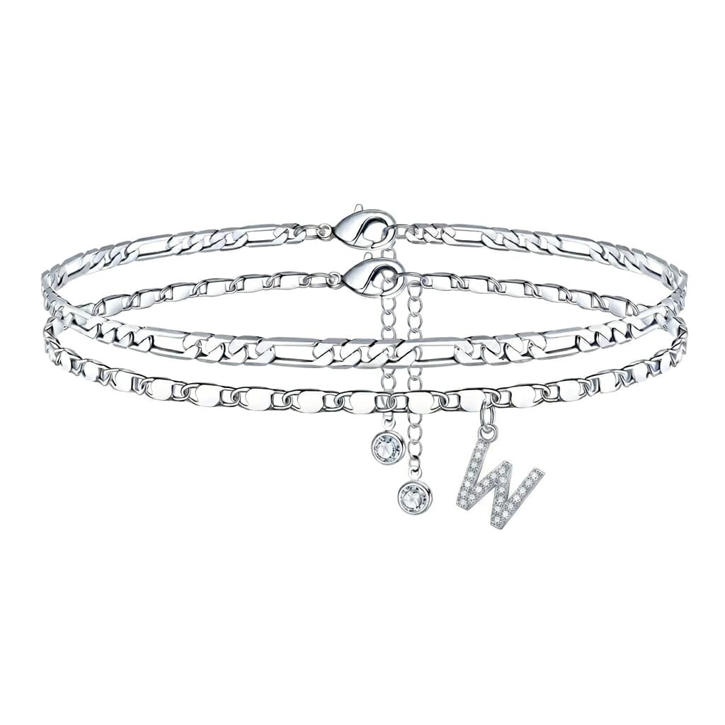 Tobillera Esencia Inicial- Pulsera Tobillera Con Inicial