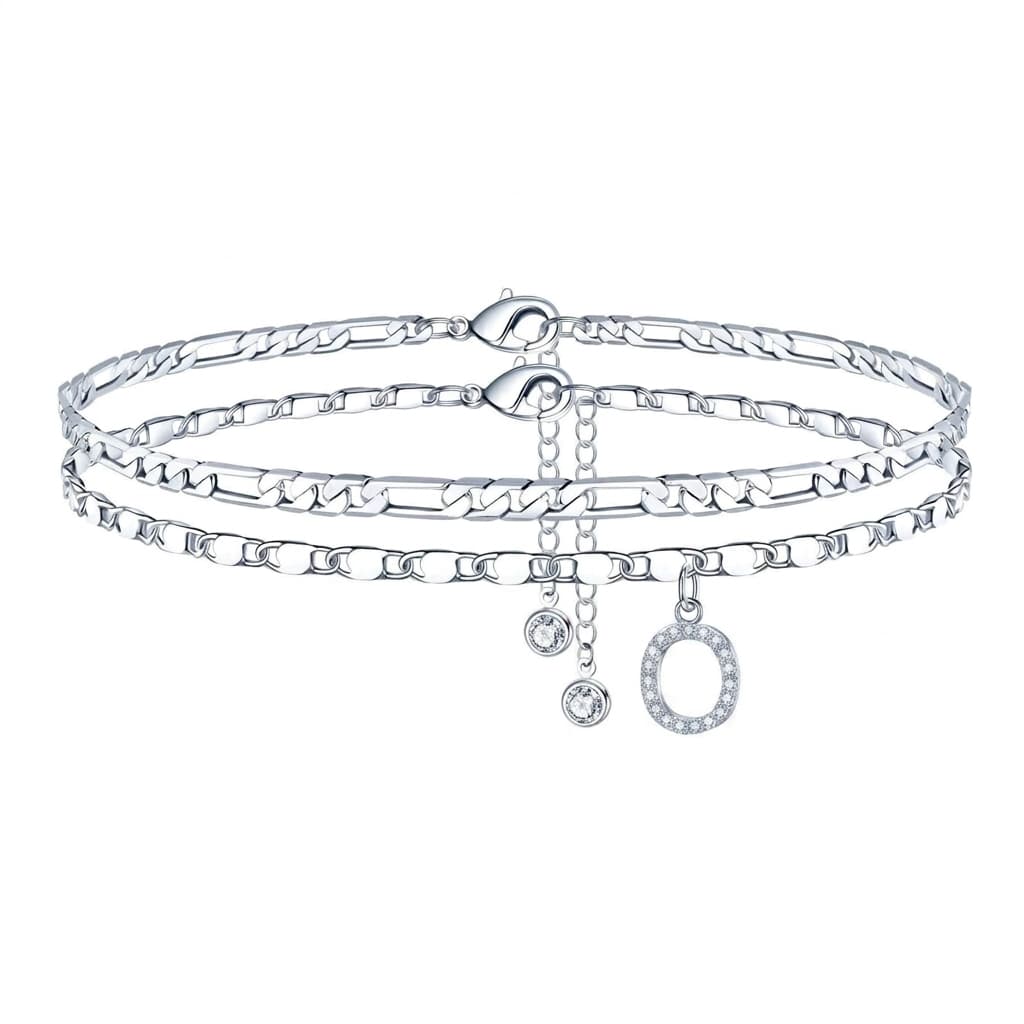 Tobillera Esencia Inicial- Pulsera Tobillera Con Inicial