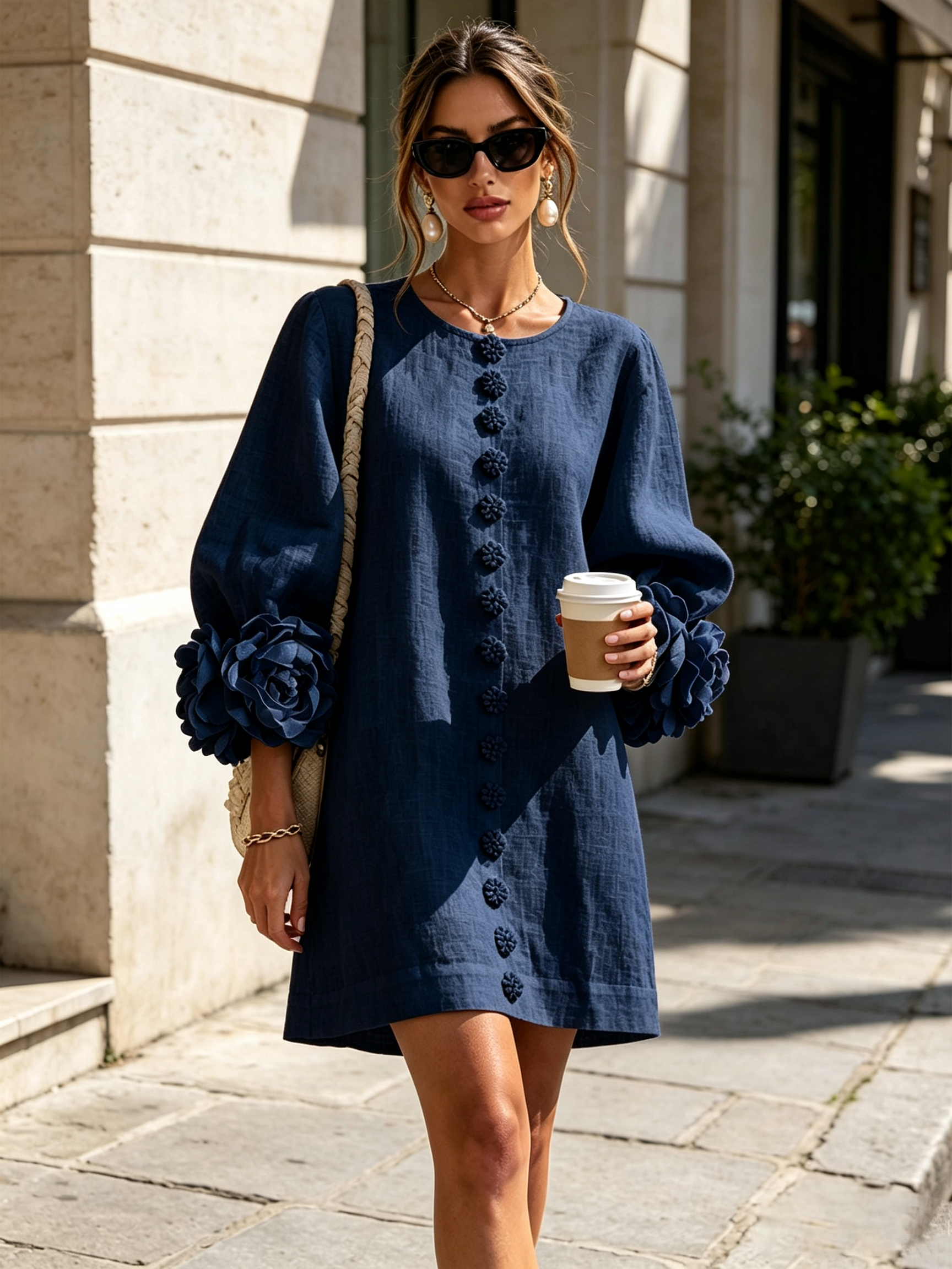 LARA Vestido con botones