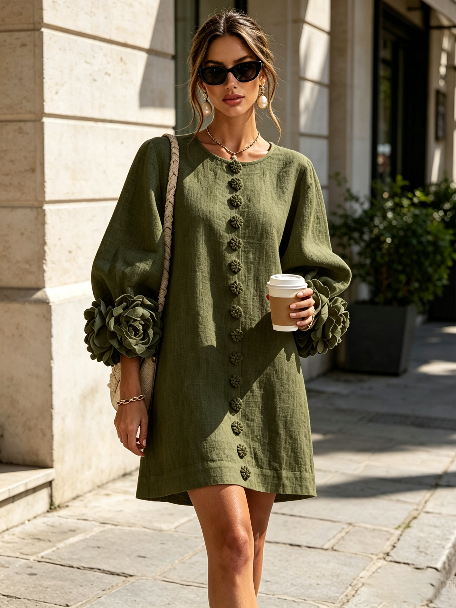 LARA Vestido con botones