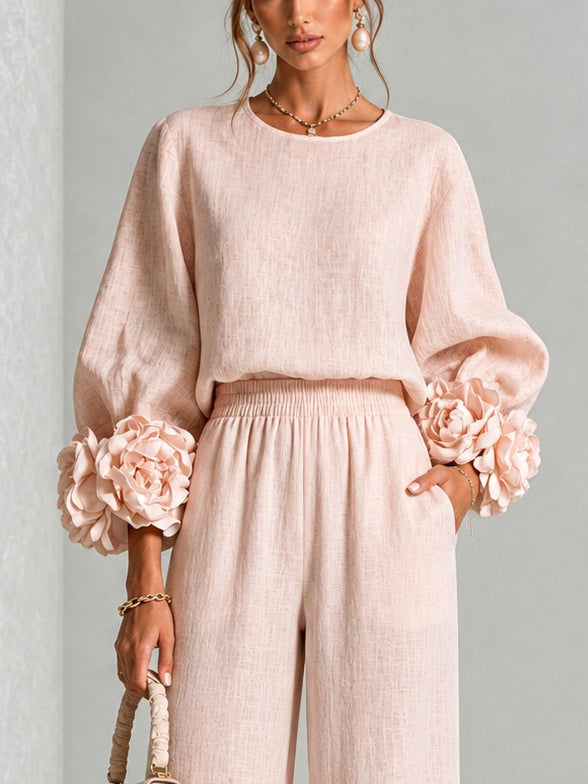 GEMA  Conjunto 2 Piezas Puños Con Flor