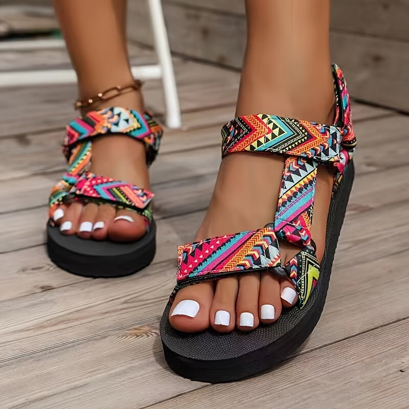 ADELINA Sandalias boho multicolor