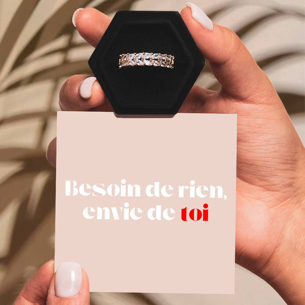 Bague Ajustable - Amour Absolu - Besoin de rien, envie de toi