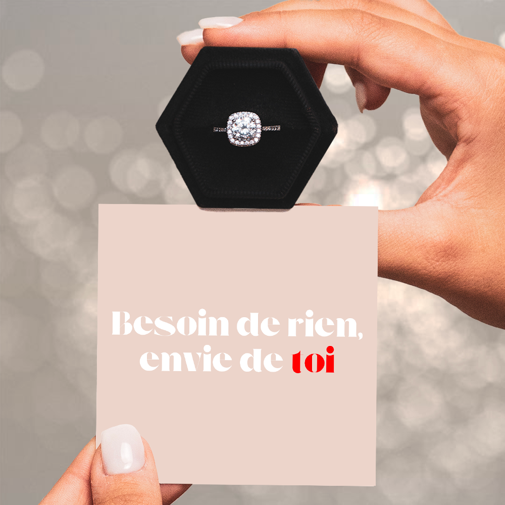 Bague Ajustable - Amour Éternel - Besoin de rien, envie de toi