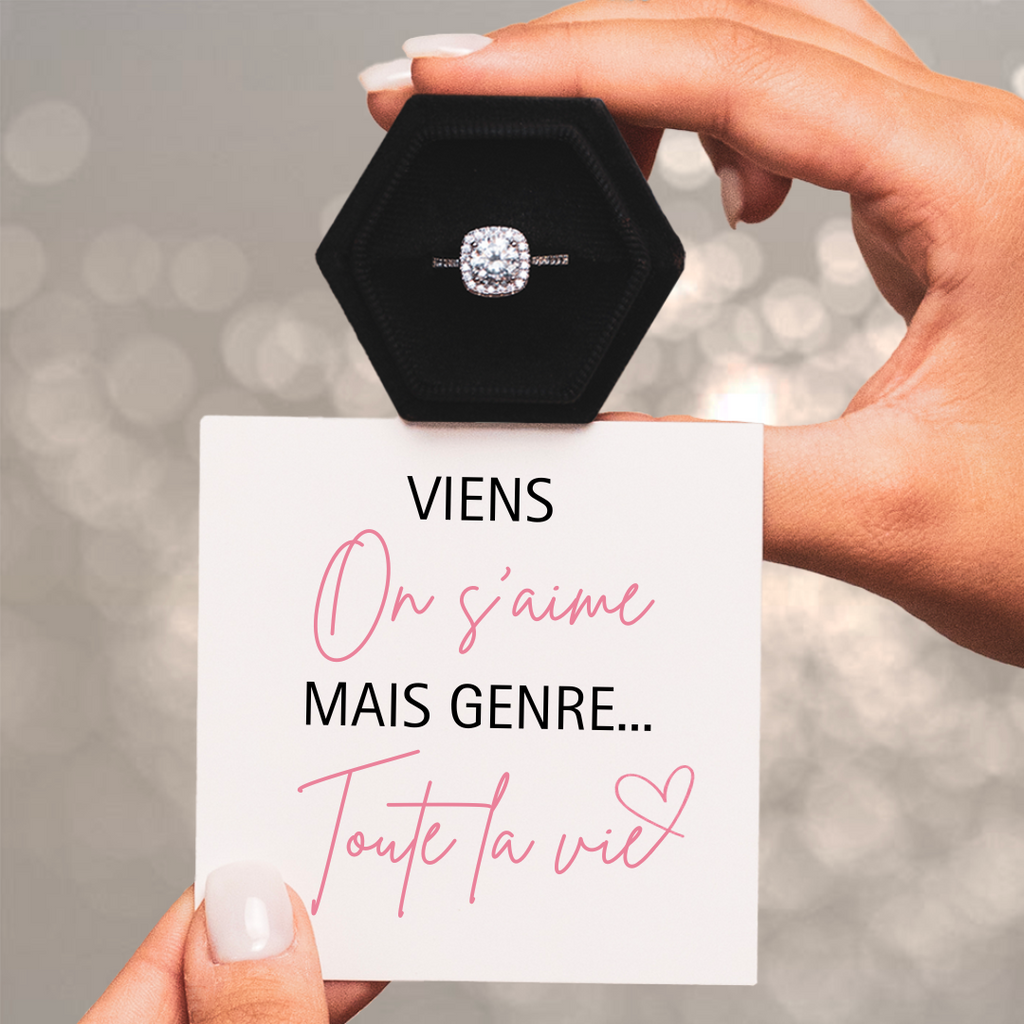 Bague Ajustable - Amour Éternel - Viens on s'aime...