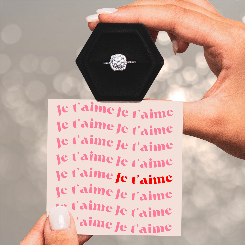 Bague Ajustable - Amour Éternel - Je t'aime