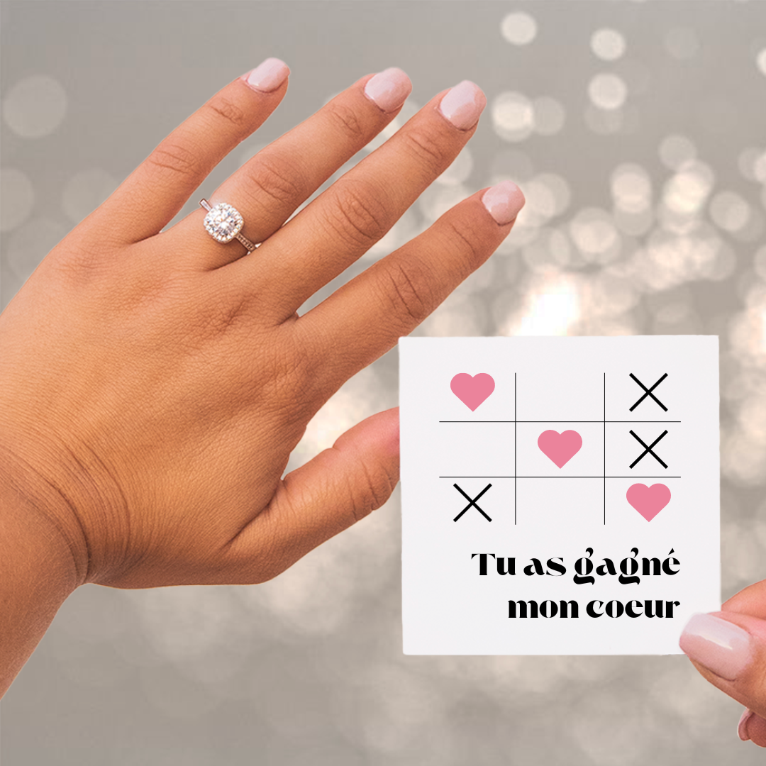 Bague Ajustable - Amour Éternel - Tu as gagné mon coeur