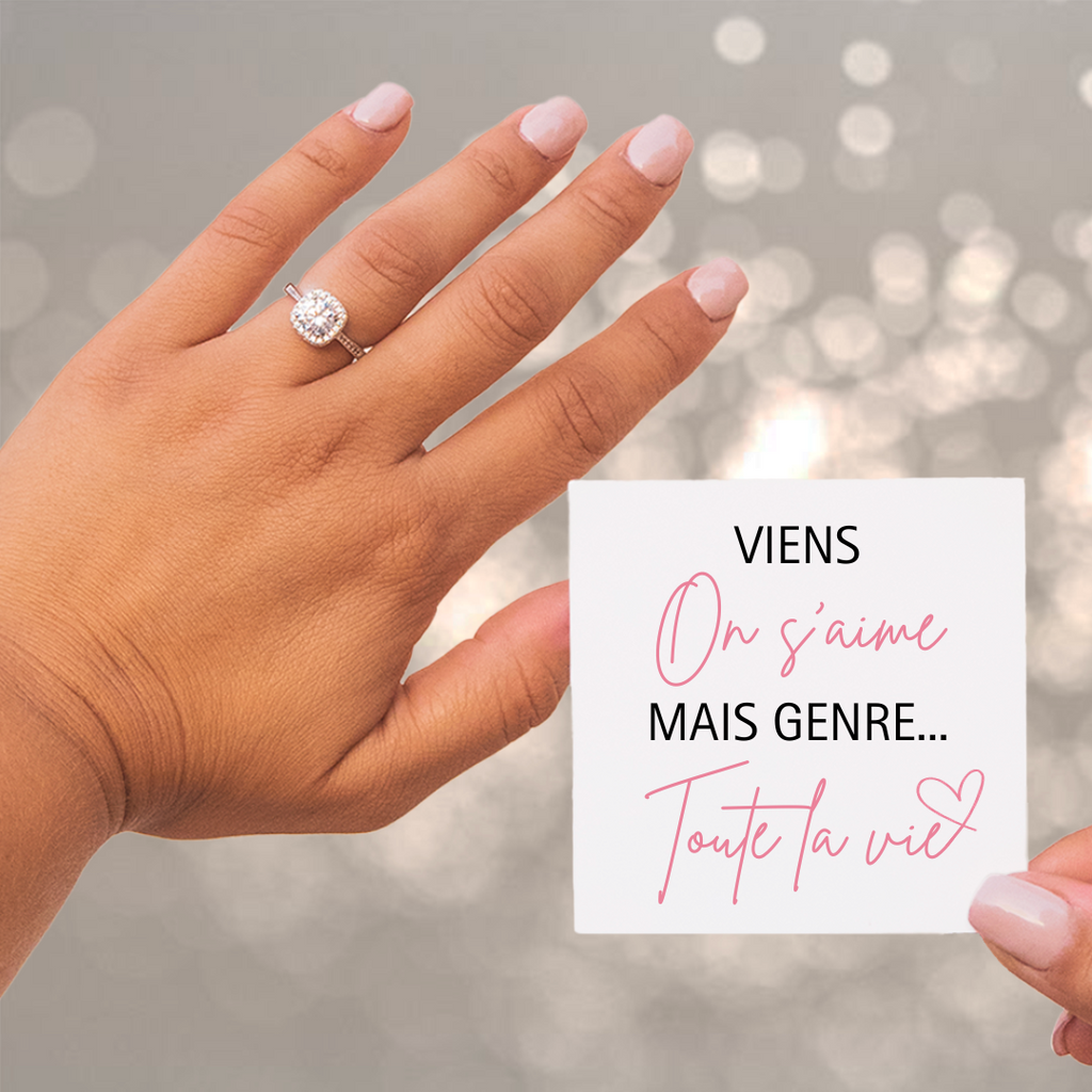 Bague Ajustable - Amour Éternel - Viens on s'aime...