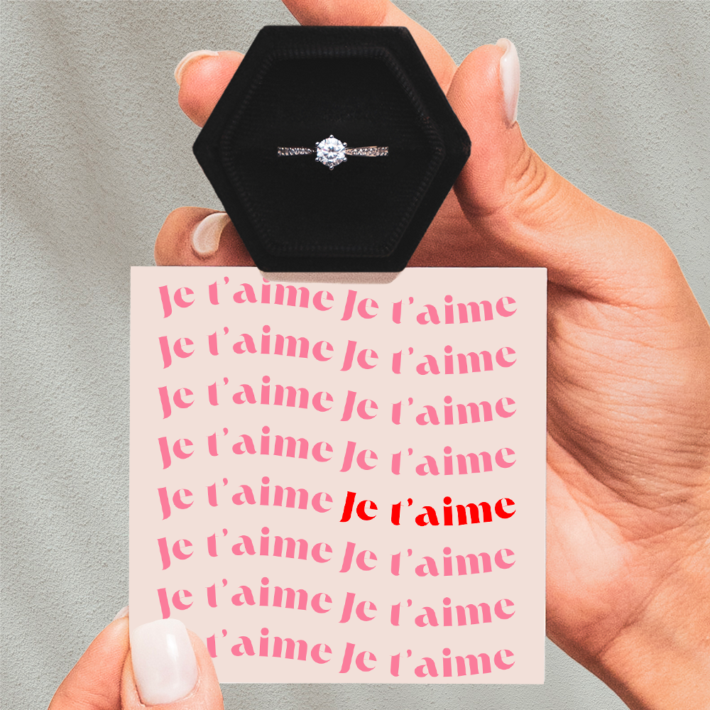 Bague Ajustable - Amour Fusionnel - Je t'aime