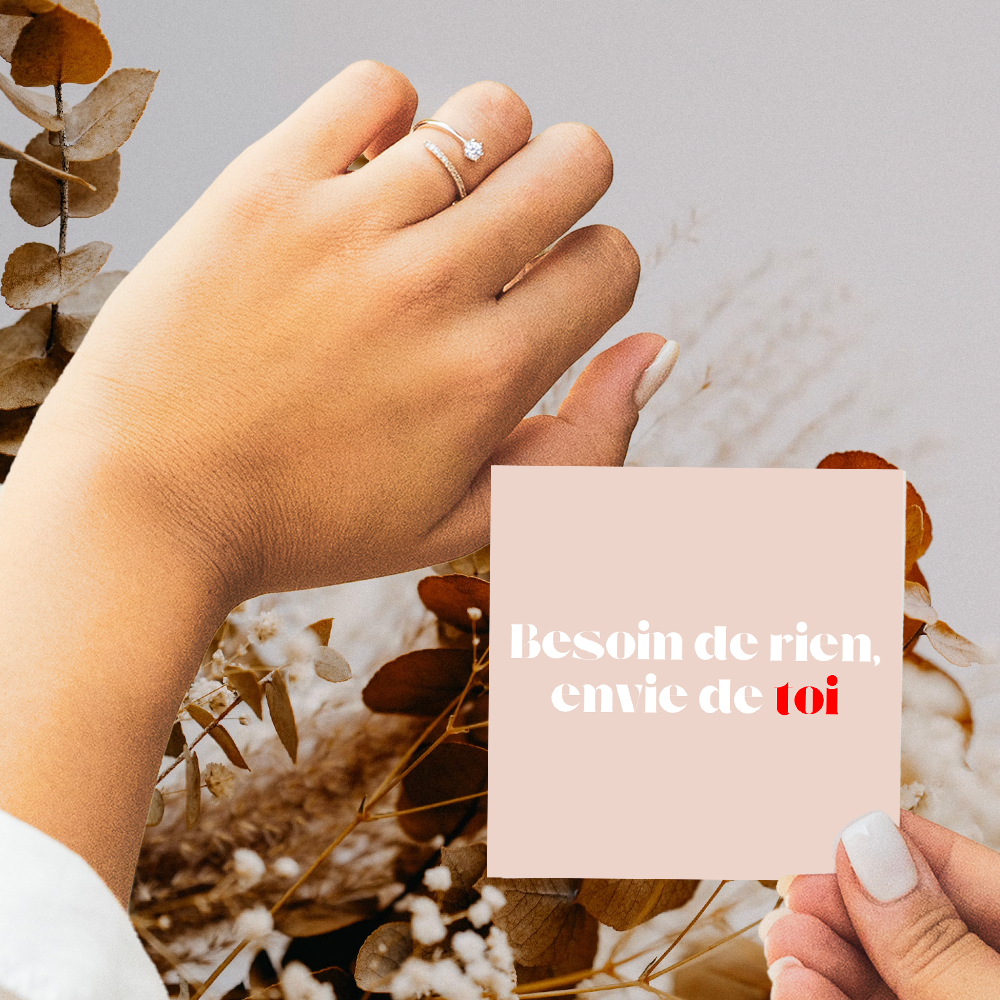 Bague Ajustable - Amour Infini - Besoin de rien, envie de toi