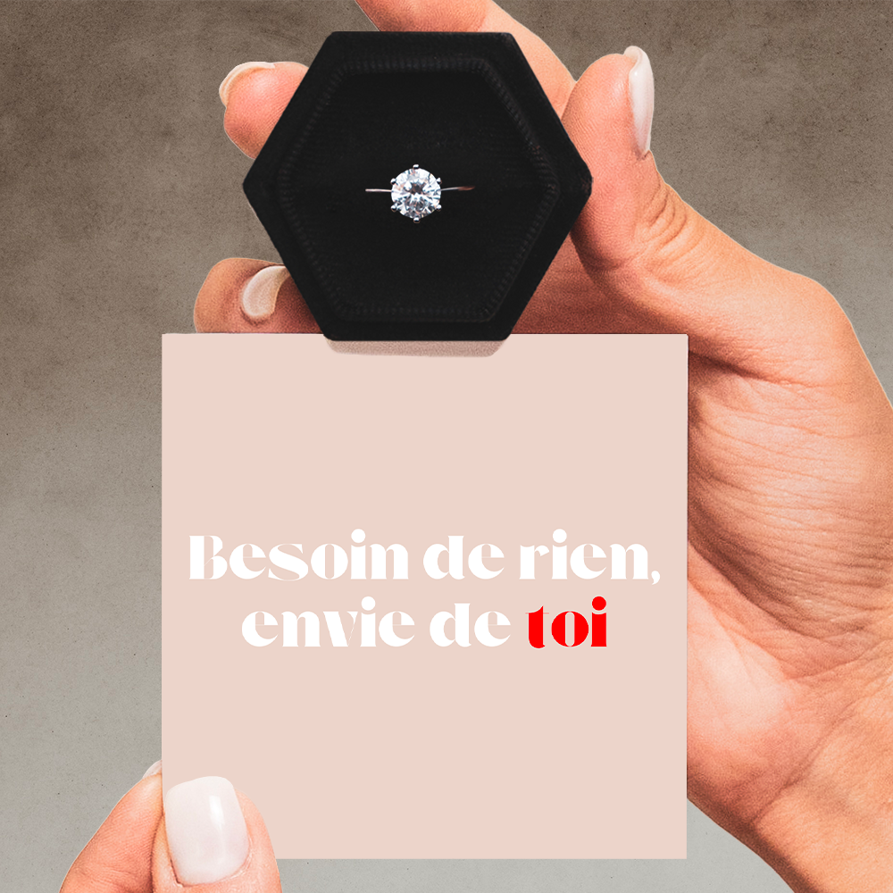 Bague Ajustable - Amour Passionnel - Besoin de rien, envie de toi