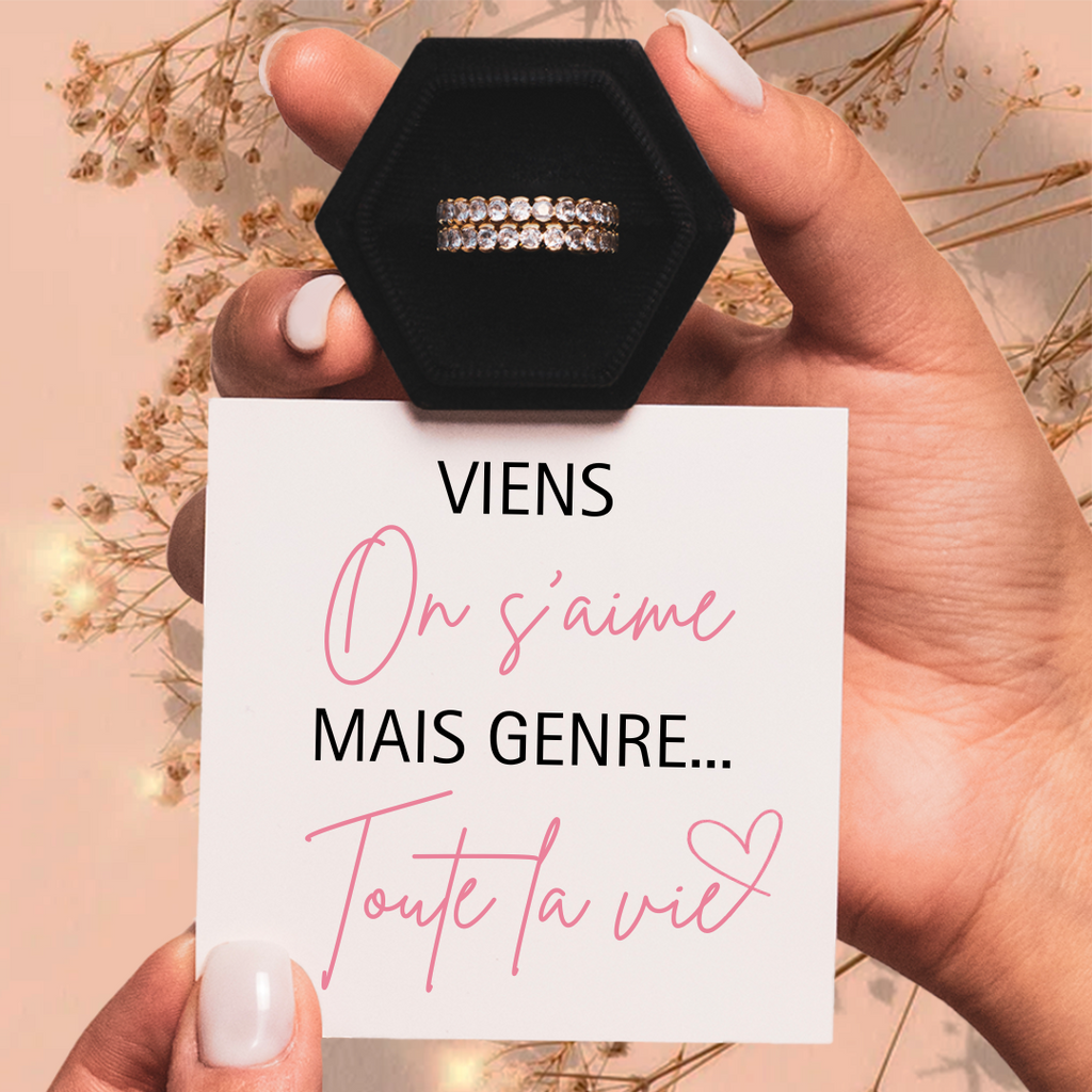 Bague Ajustable - Amour Intemporel - Viens on s'aime...