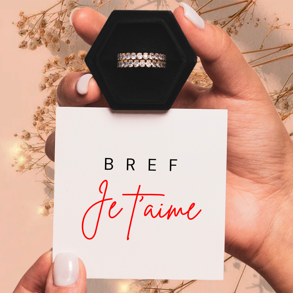 Bague Ajustable - Amour Intemporel - Bref, je t'aime