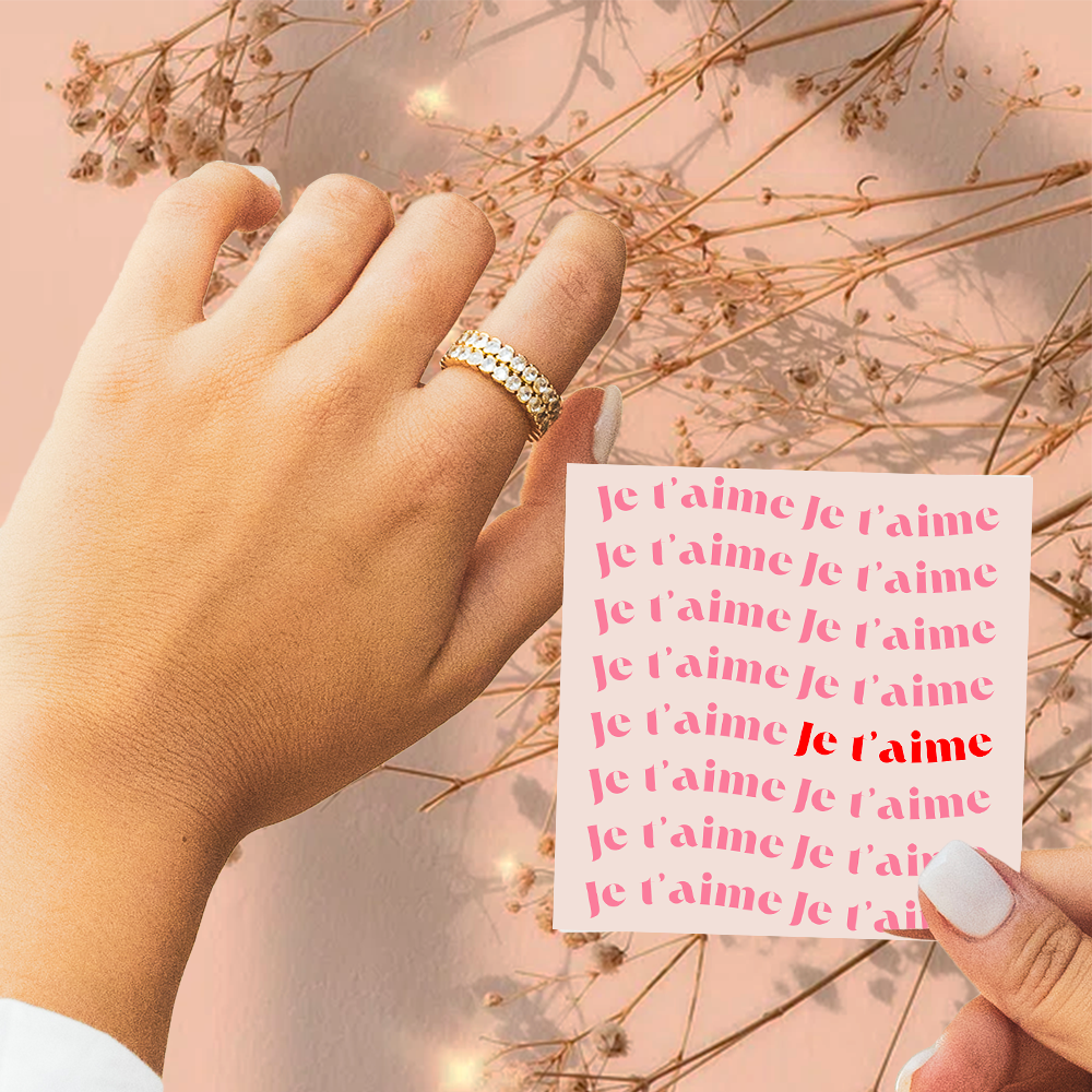 Bague Ajustable - Amour Intemporel - Je t'aime