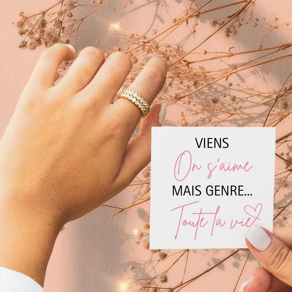 Bague Ajustable - Amour Intemporel - Viens on s'aime...