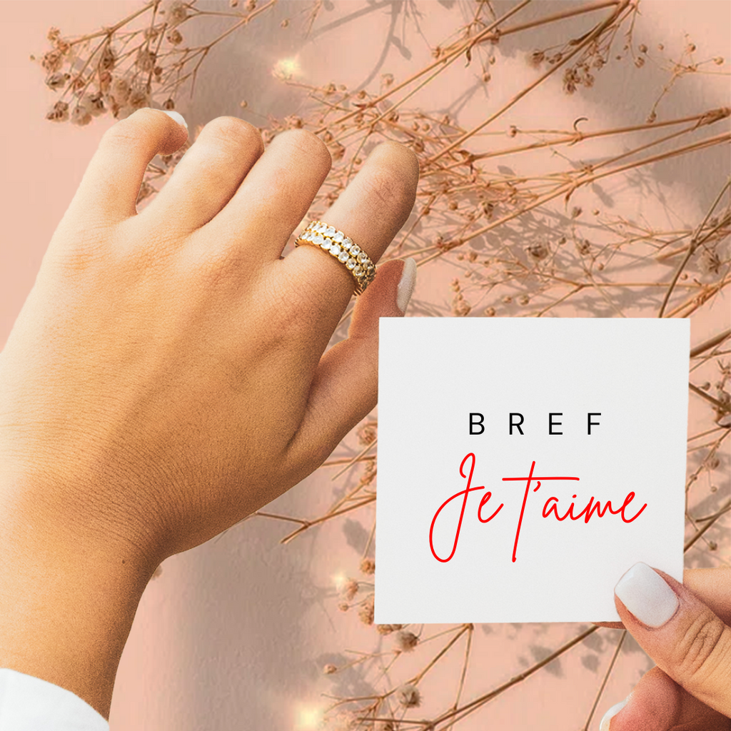 Bague Ajustable - Amour Intemporel - Bref, je t'aime