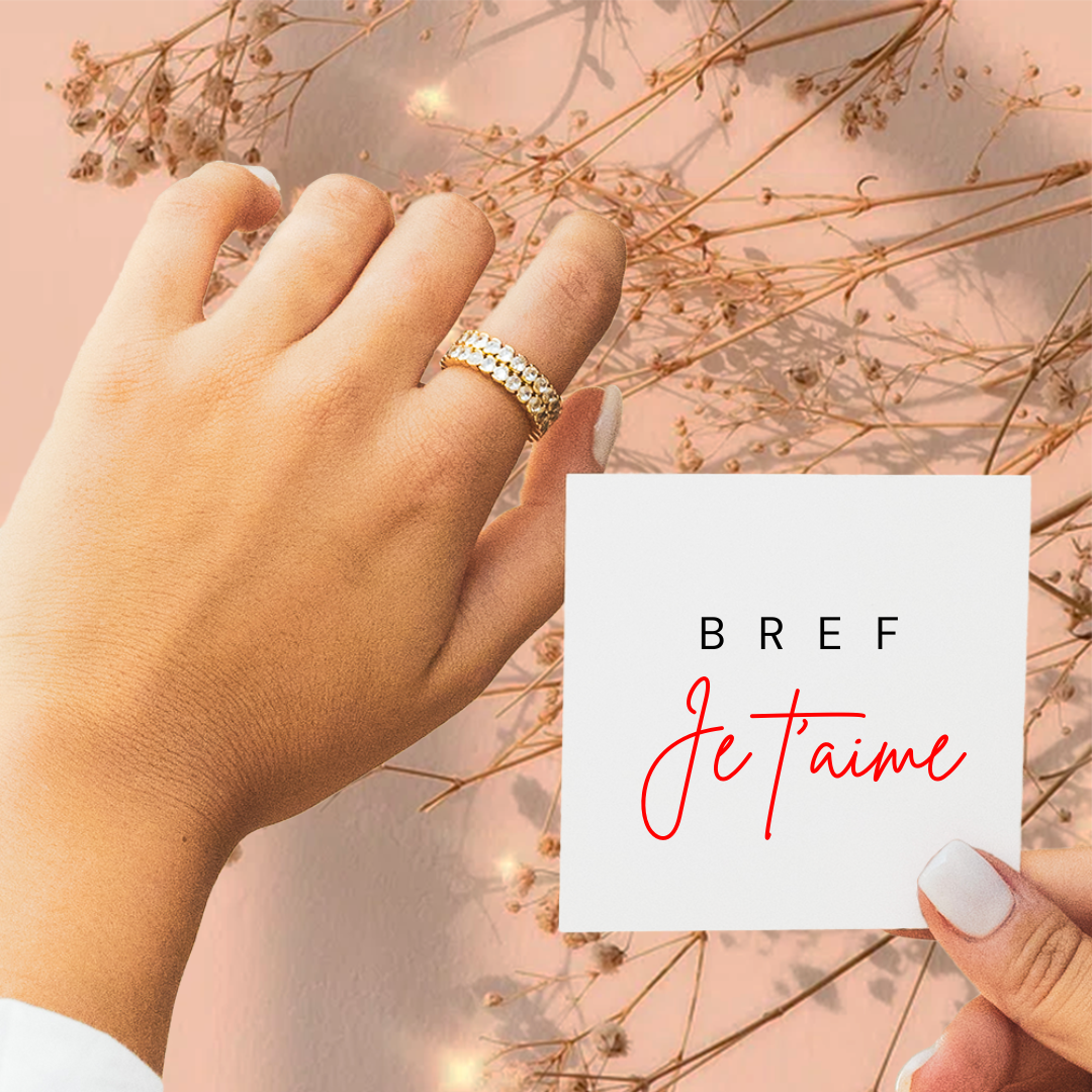 Bague Ajustable - Amour Intemporel - Bref, je t'aime
