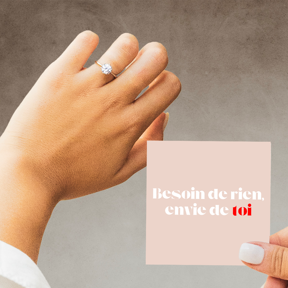Bague Ajustable - Amour Passionnel - Besoin de rien, envie de toi