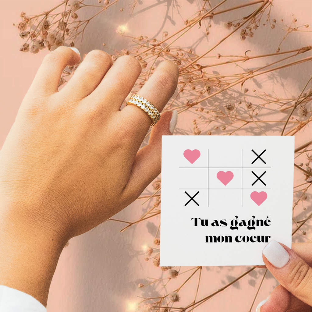 Bague Ajustable - Amour Intemporel - Tu as gagné mon coeur