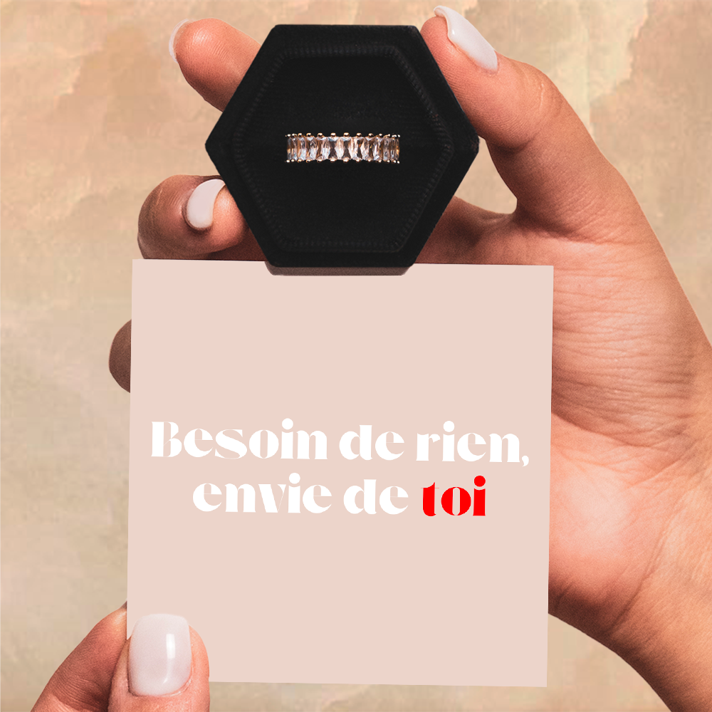 Bague Ajustable - Amour Pur - Besoin de rien, envie de toi