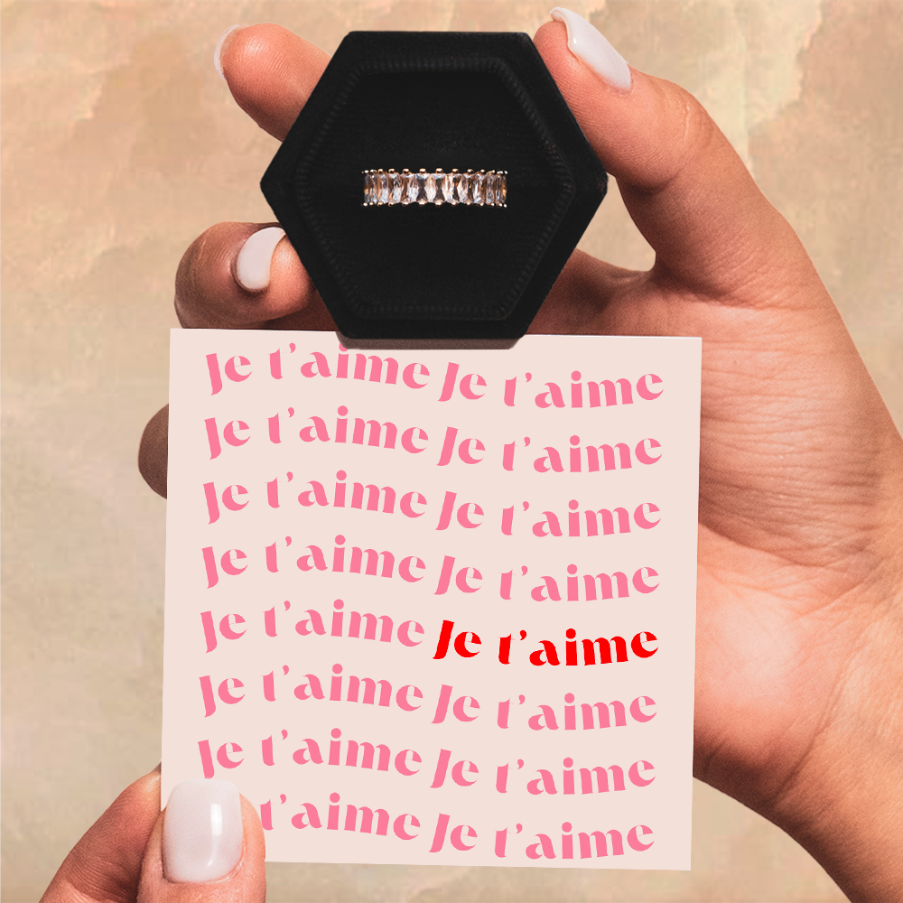 Bague Ajustable - Amour Pur - Je t'aime