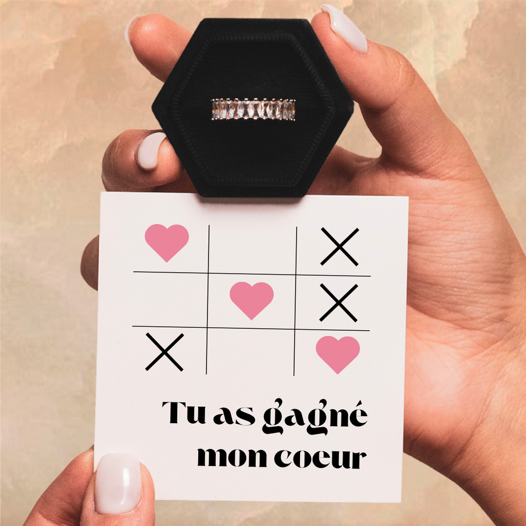 Bague Ajustable - Amour Pur - Tu as gagné mon coeur
