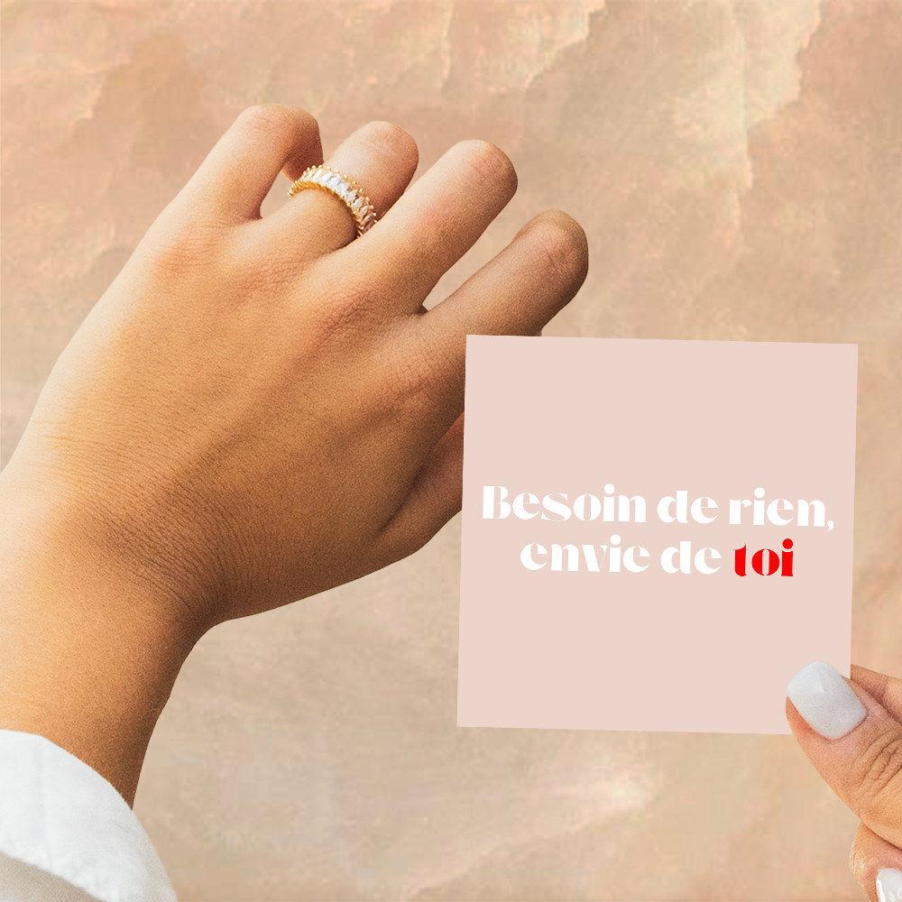 Bague Ajustable - Amour Pur - Besoin de rien, envie de toi