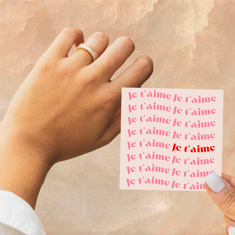 Bague Ajustable - Amour Pur - Je t'aime