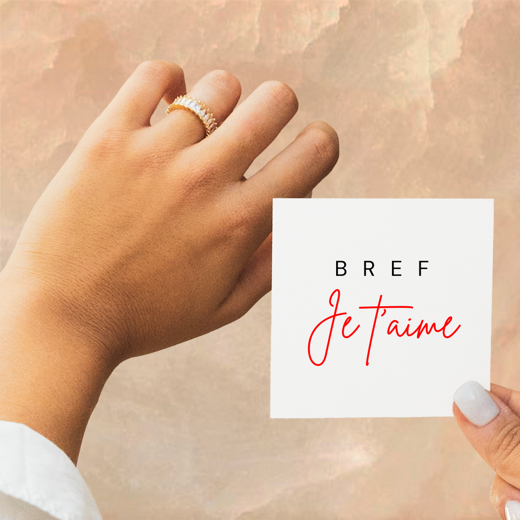 Bague Ajustable - Amour Pur - Bref, je t'aime