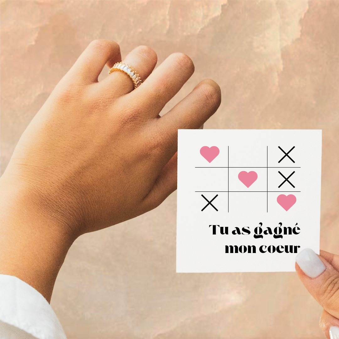 Bague Ajustable - Amour Pur - Tu as gagné mon coeur