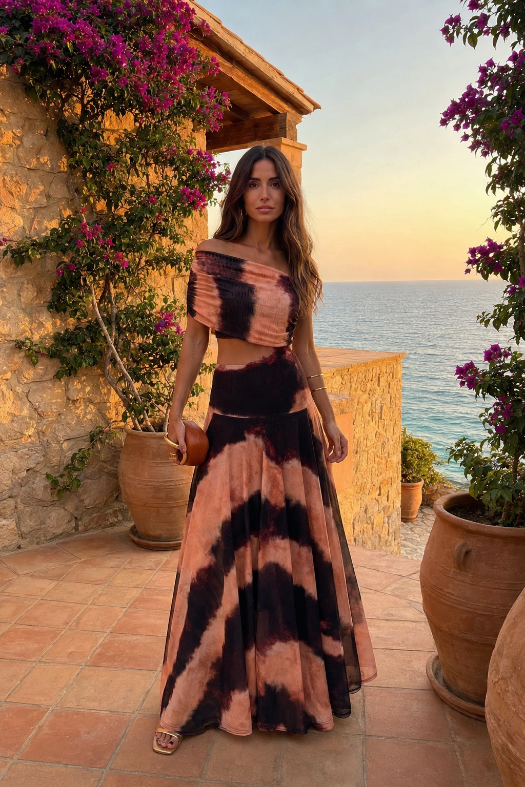 ELSA- Vestido Bicolor Mediterraneo