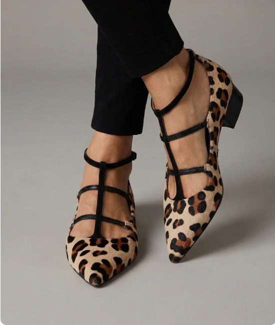 FRANCESCA Tacon Mujer Leopardo Elegante