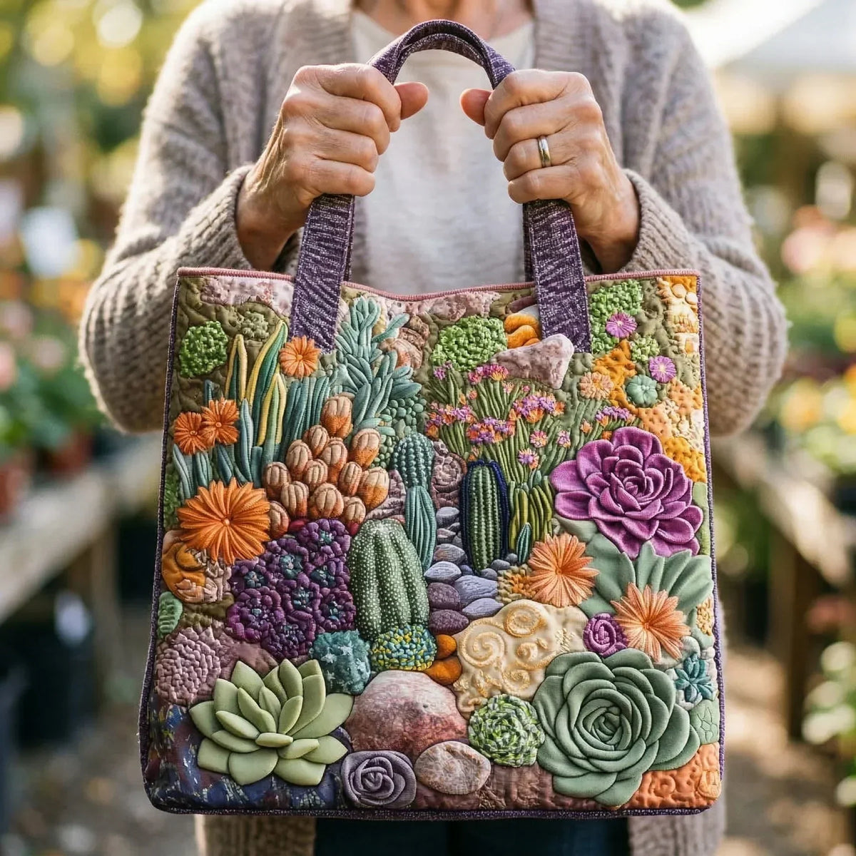 Bolso Artesanal - Jardín de Cactus