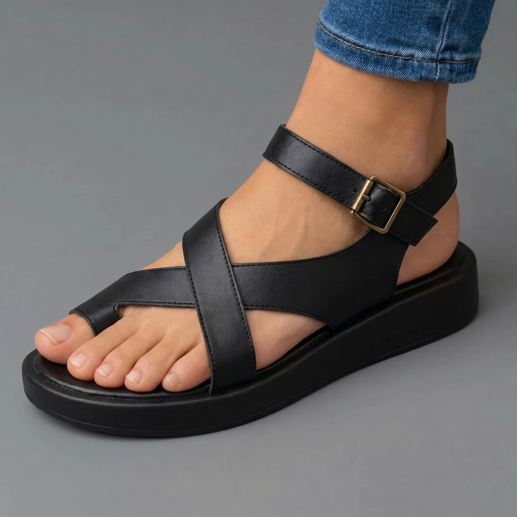 MARILO Sandalias Minimalistas Negras