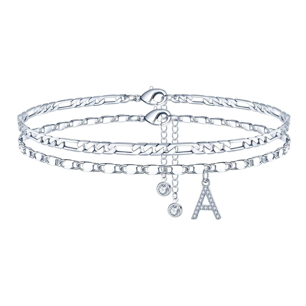 Tobillera Esencia Inicial- Pulsera Tobillera Con Inicial