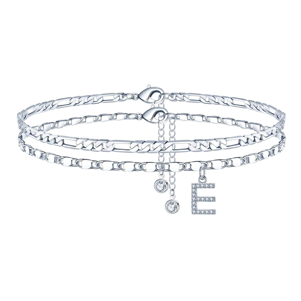 Tobillera Esencia Inicial- Pulsera Tobillera Con Inicial