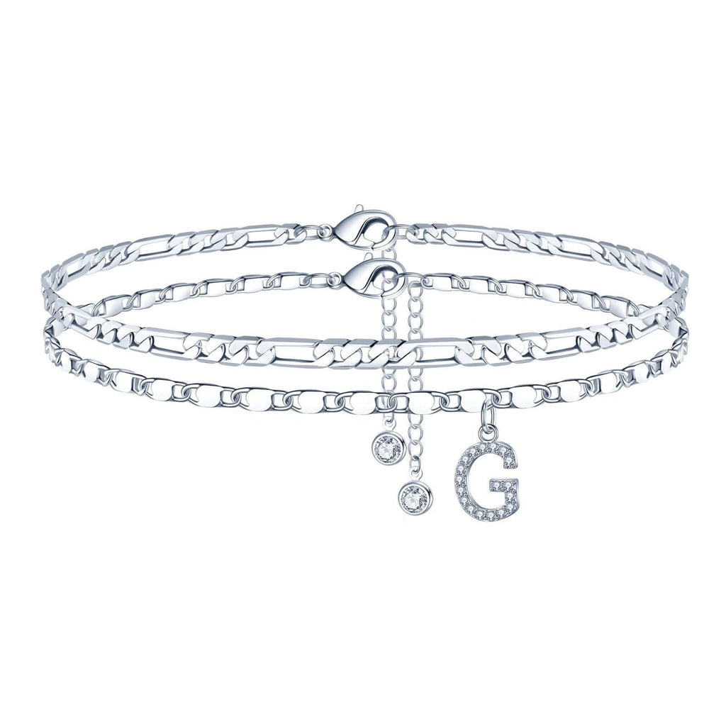 Tobillera Esencia Inicial- Pulsera Tobillera Con Inicial