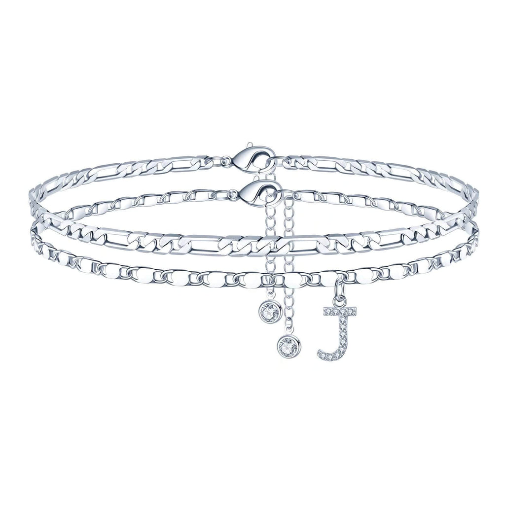 Tobillera Esencia Inicial- Pulsera Tobillera Con Inicial