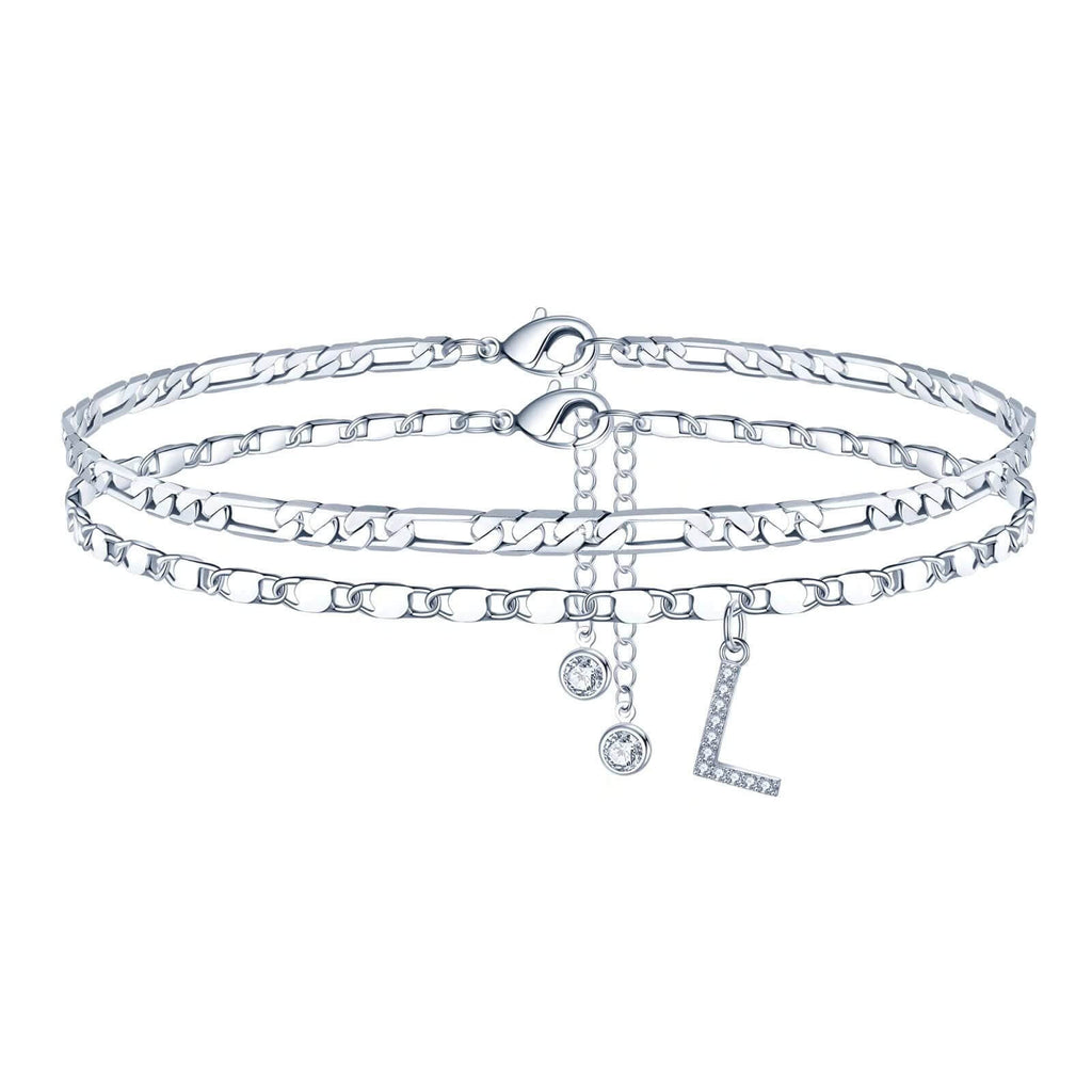 Tobillera Esencia Inicial- Pulsera Tobillera Con Inicial