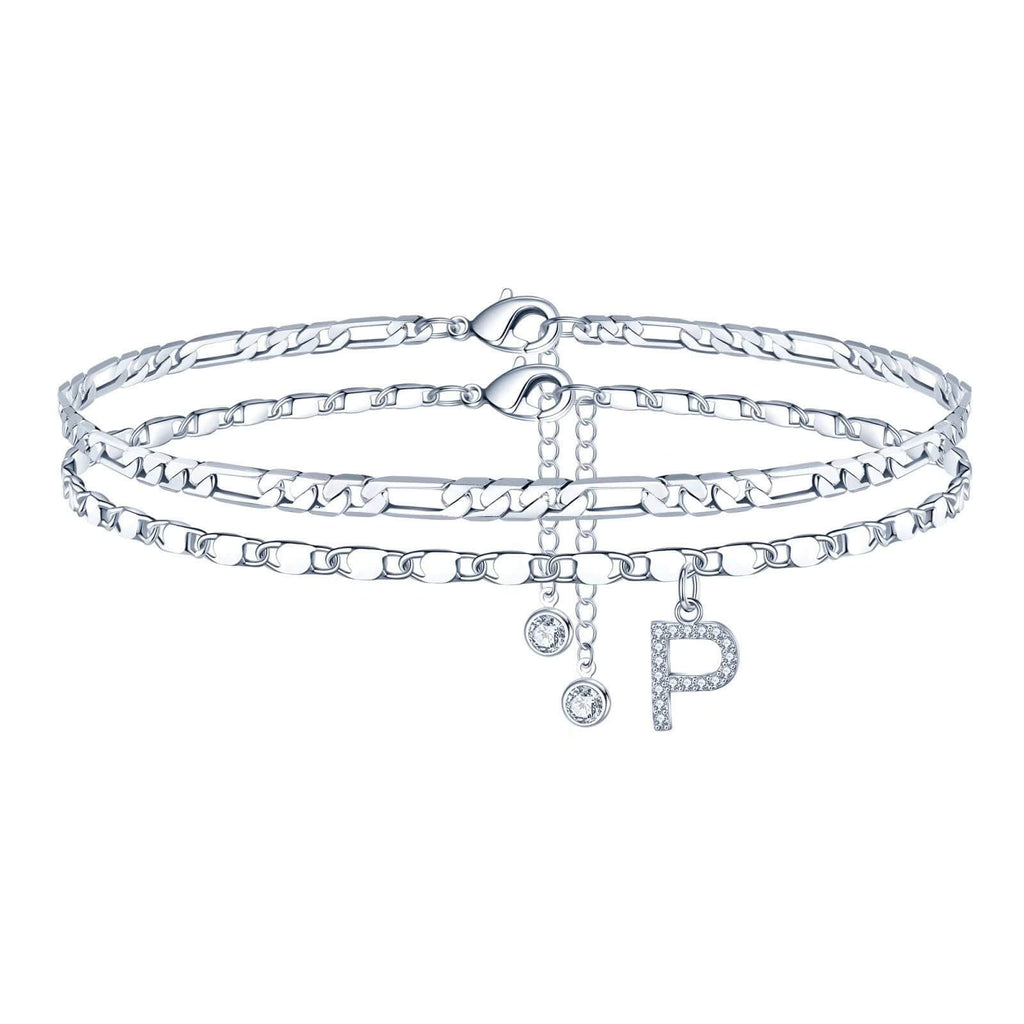 Tobillera Esencia Inicial- Pulsera Tobillera Con Inicial