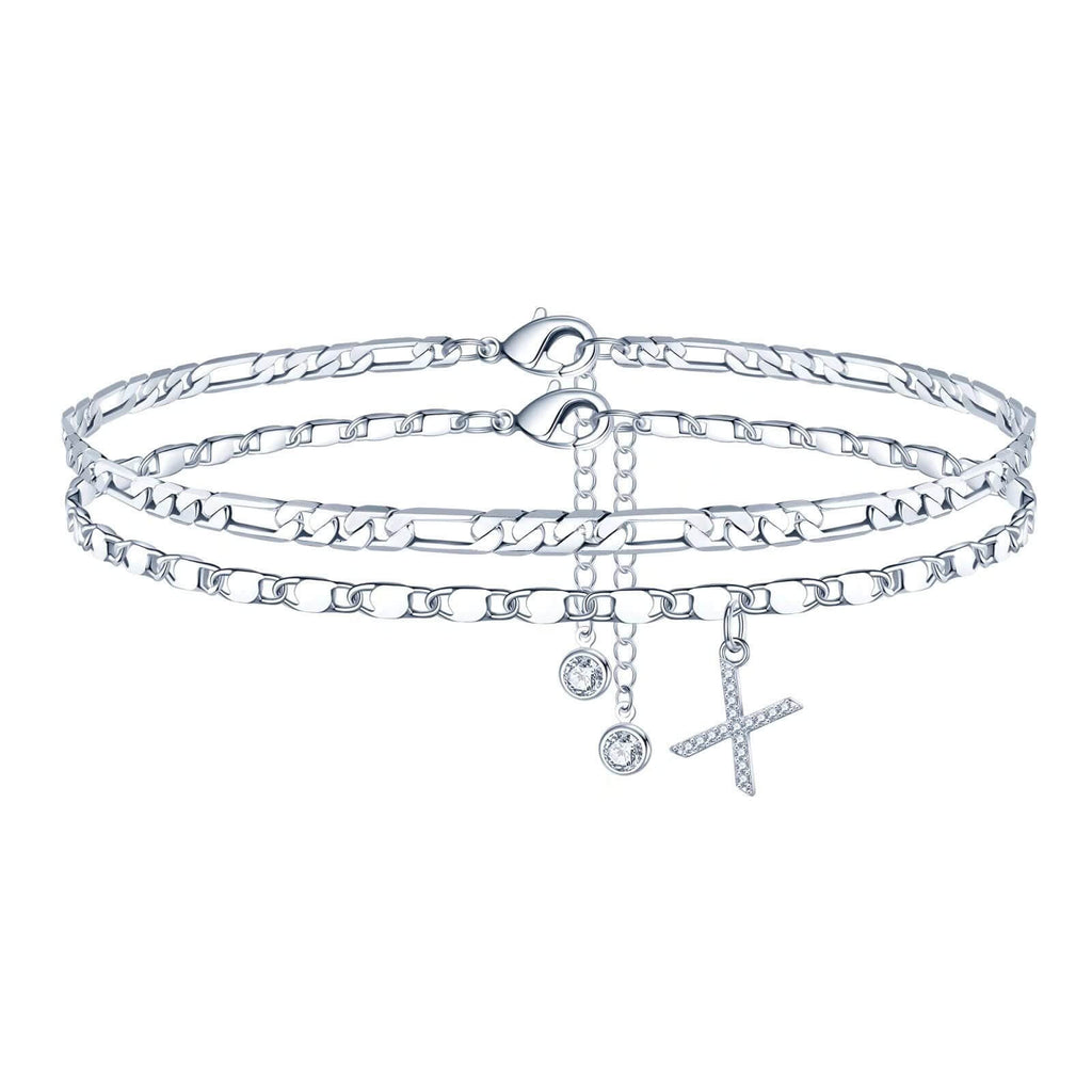 Tobillera Esencia Inicial- Pulsera Tobillera Con Inicial