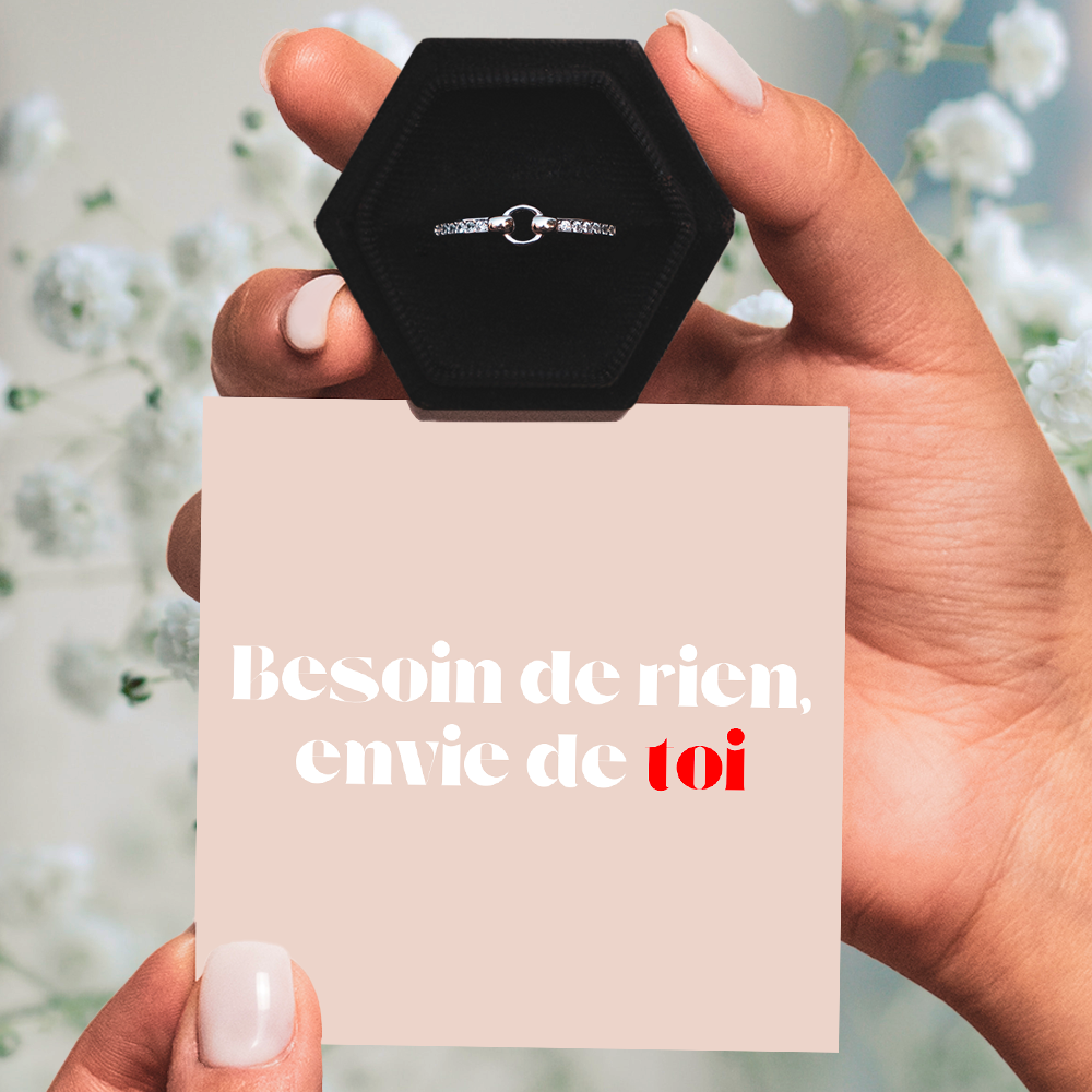Bague Ajustable - Lien Éternel - Besoin de rien, envie de toi