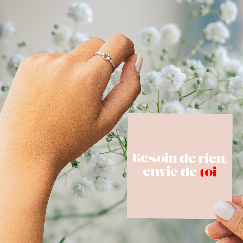 Bague Ajustable - Lien Éternel - Besoin de rien, envie de toi
