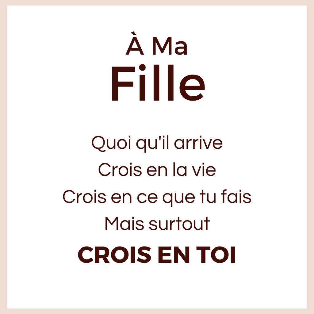 Bague Ajustable - À ma fille - Crois en toi
