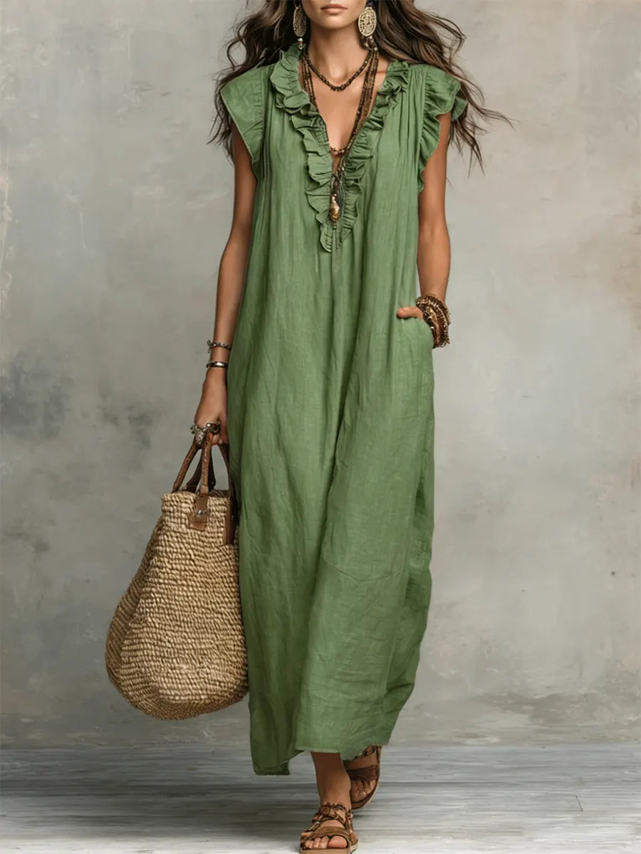 CALA Vestido fluido con flecos