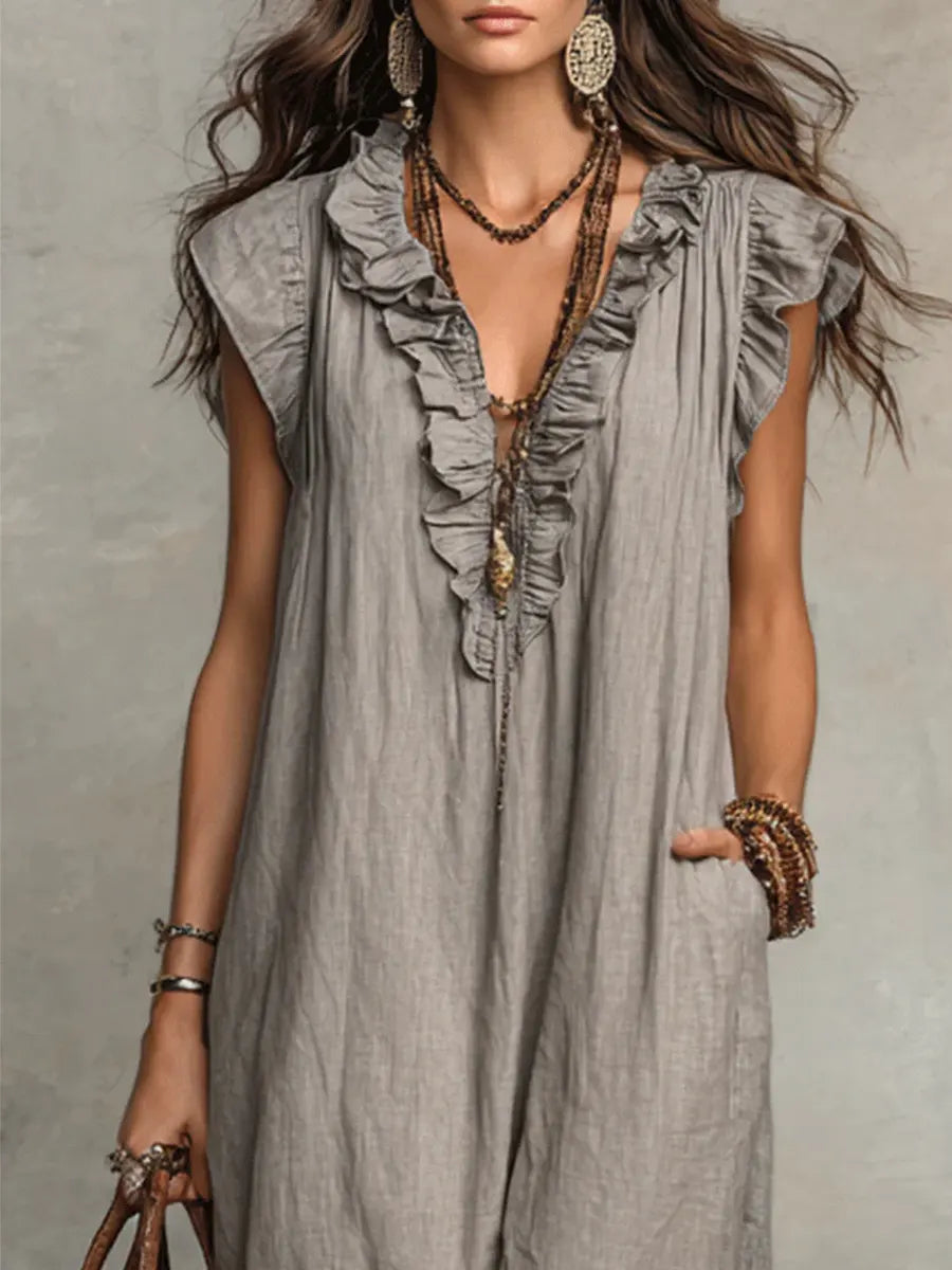 CALA Vestido fluido con flecos