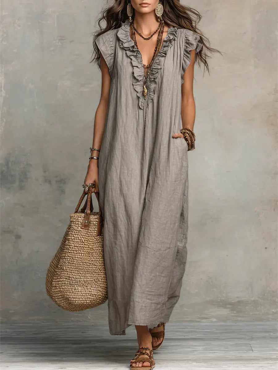 CALA Vestido fluido con flecos