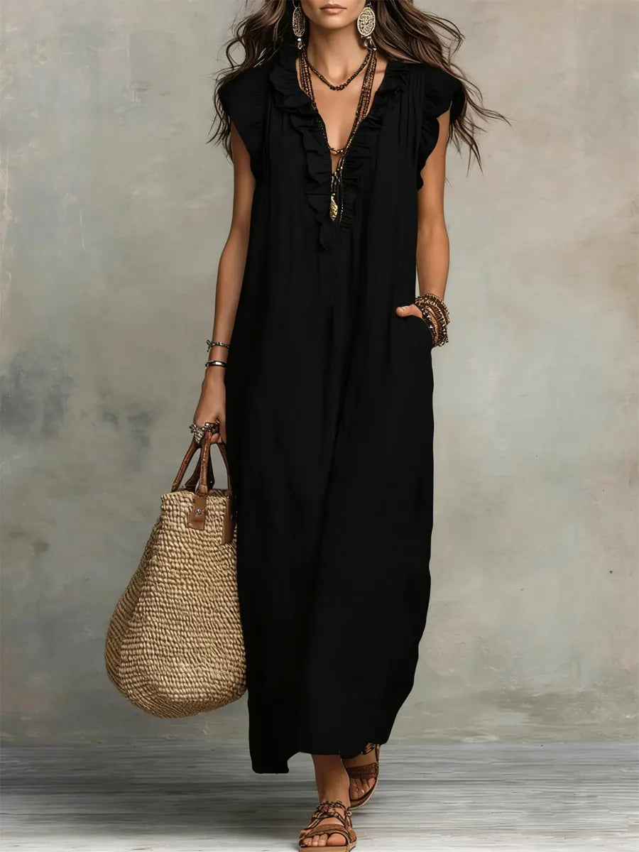 CALA Vestido fluido con flecos